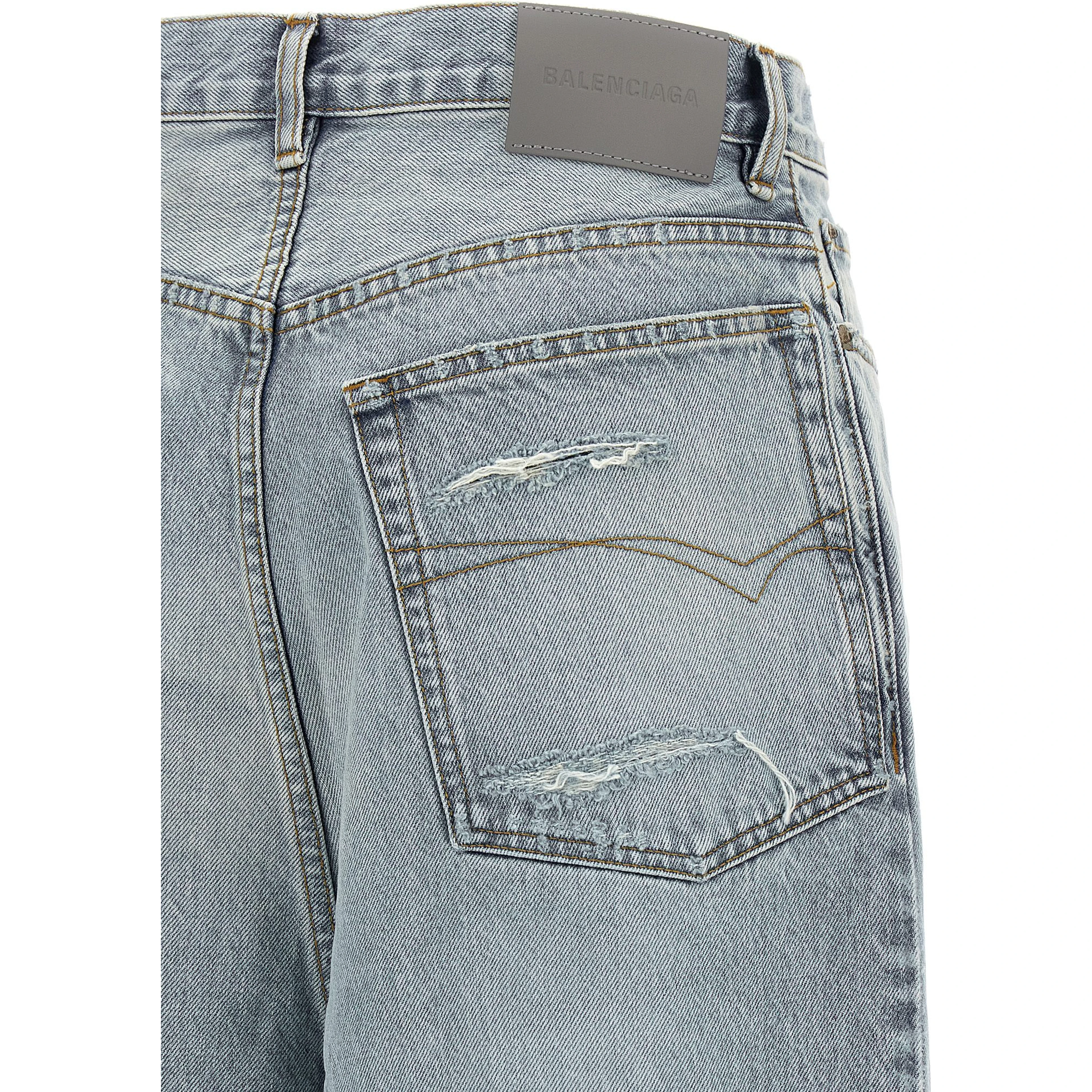 Blue Cotton Relaxed Fit Jeans