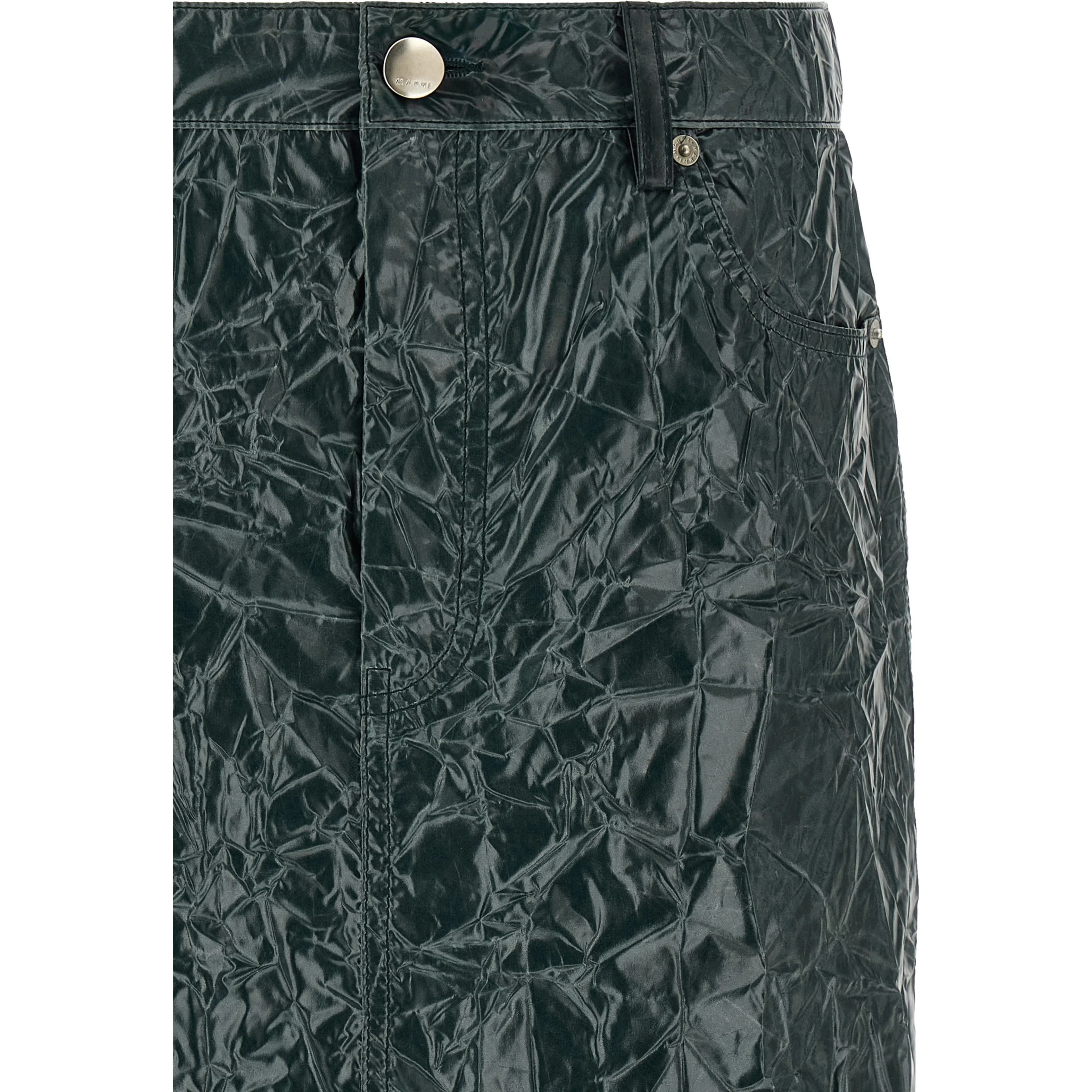 Bicolor Polyester Midi Skirt