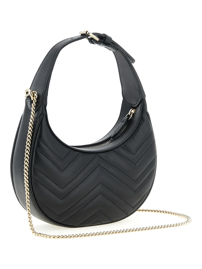 Black Calfskin Shoulder Bag