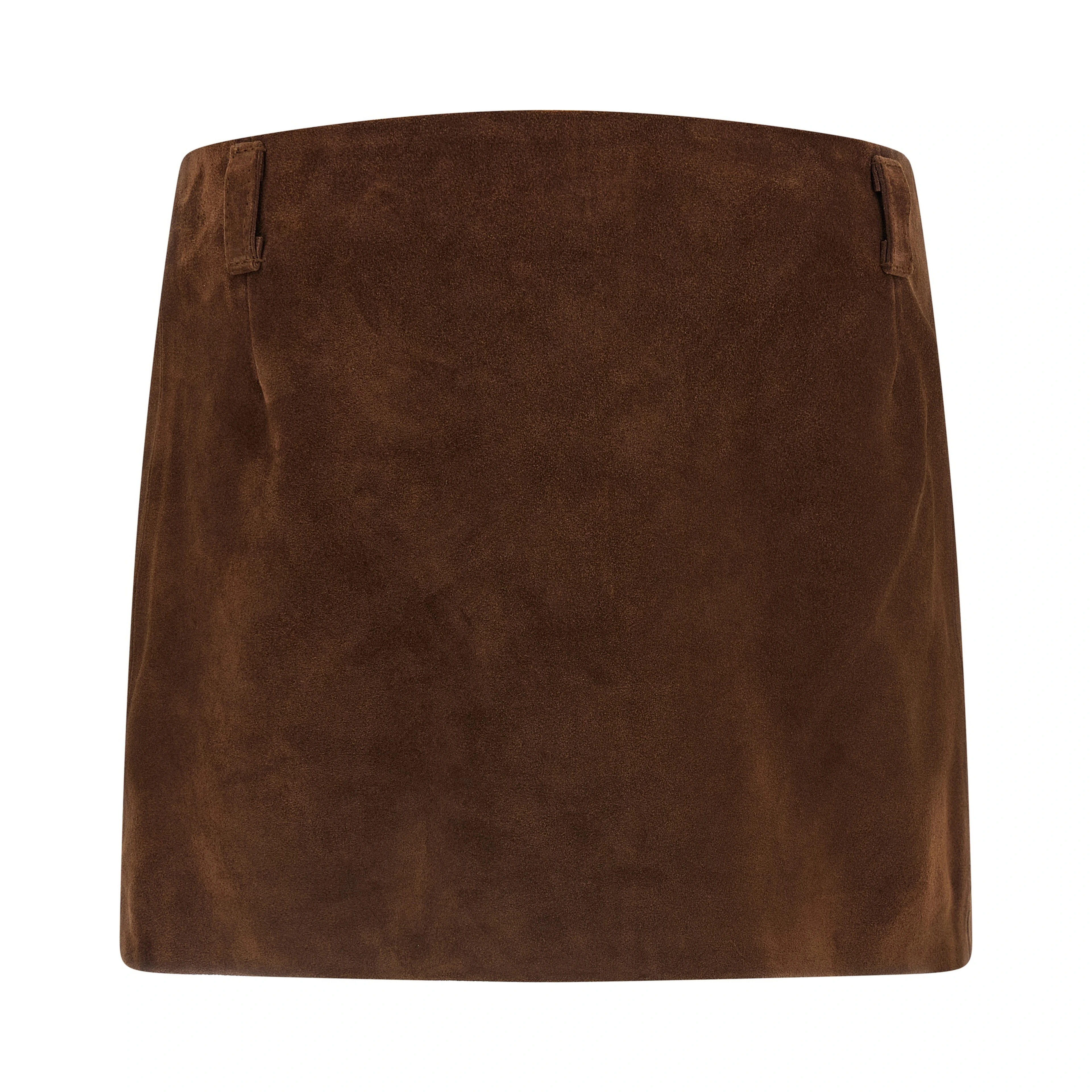 Brown Calfskin Long Skirt