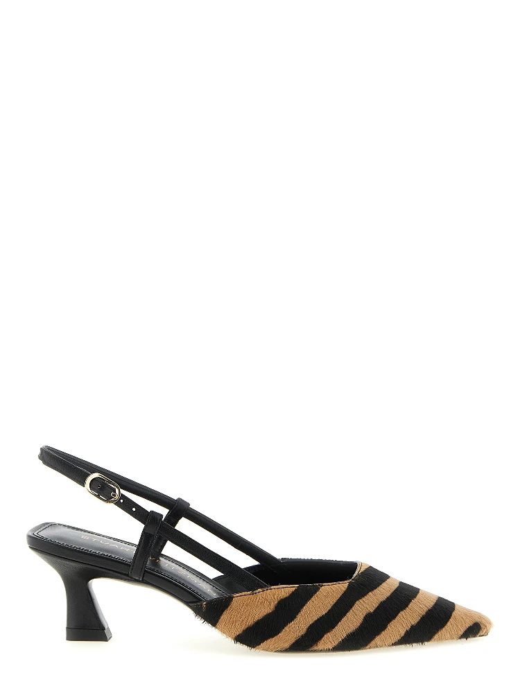 Multicolor Calfskin Mid Heel Pumps