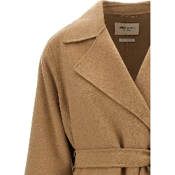 Beige Virgin Wool Coat