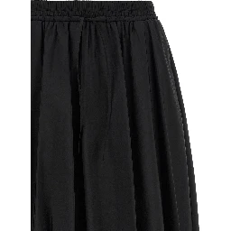 Black Polyamide Mini Skirt