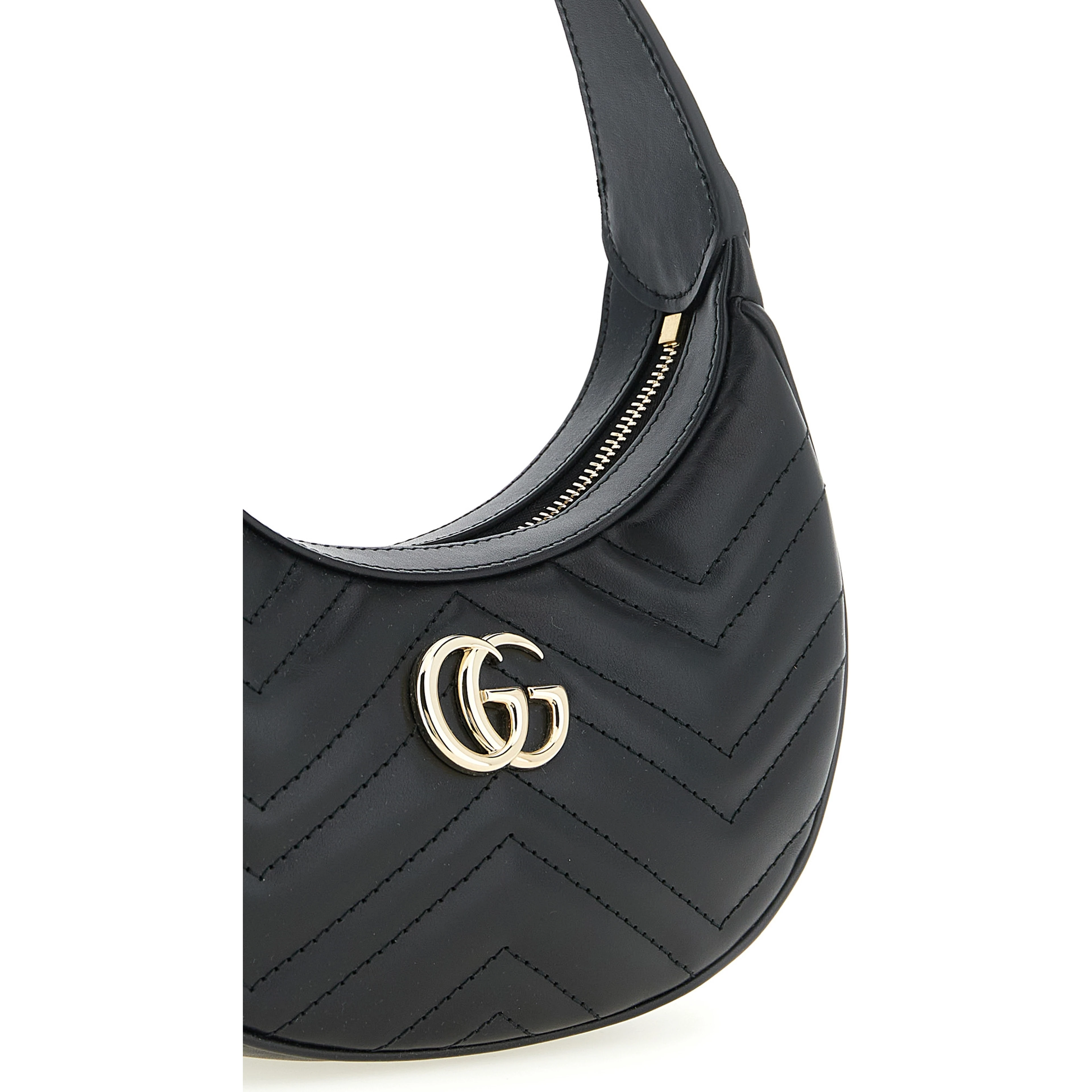 Black Calfskin Shoulder Bag