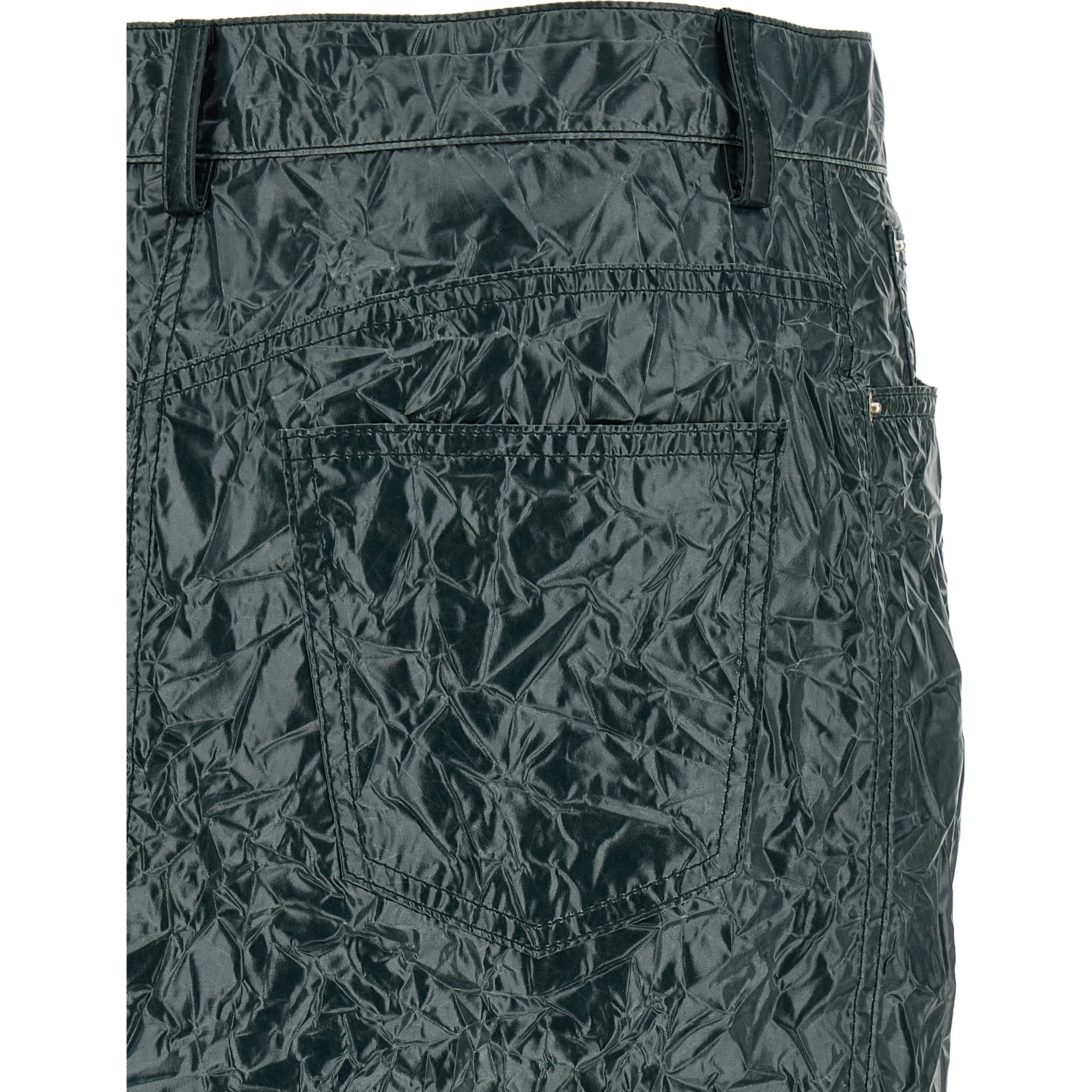 Bicolor Polyester Midi Skirt