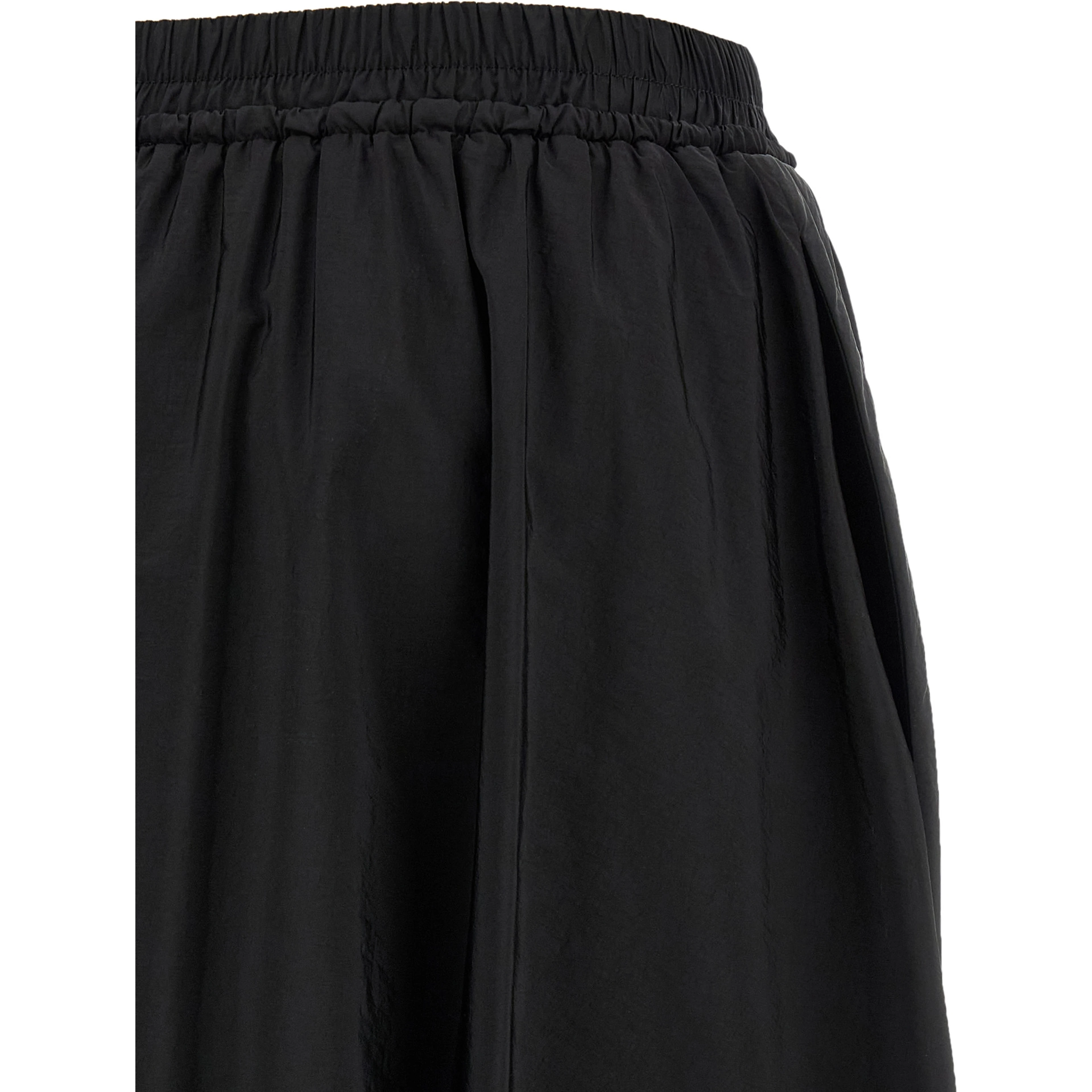 Black Polyamide Mini Skirt