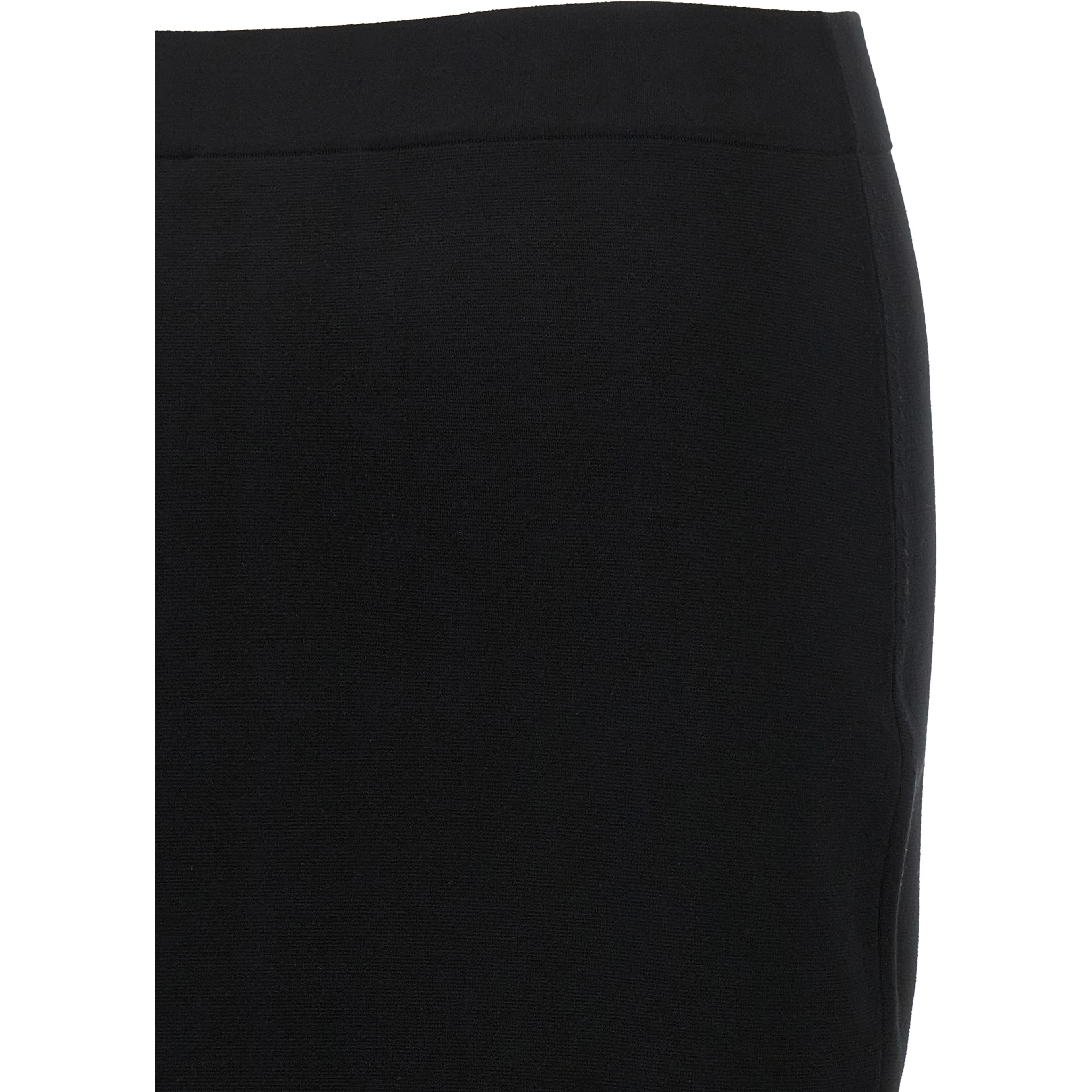 Black Viscose Midi Skirt