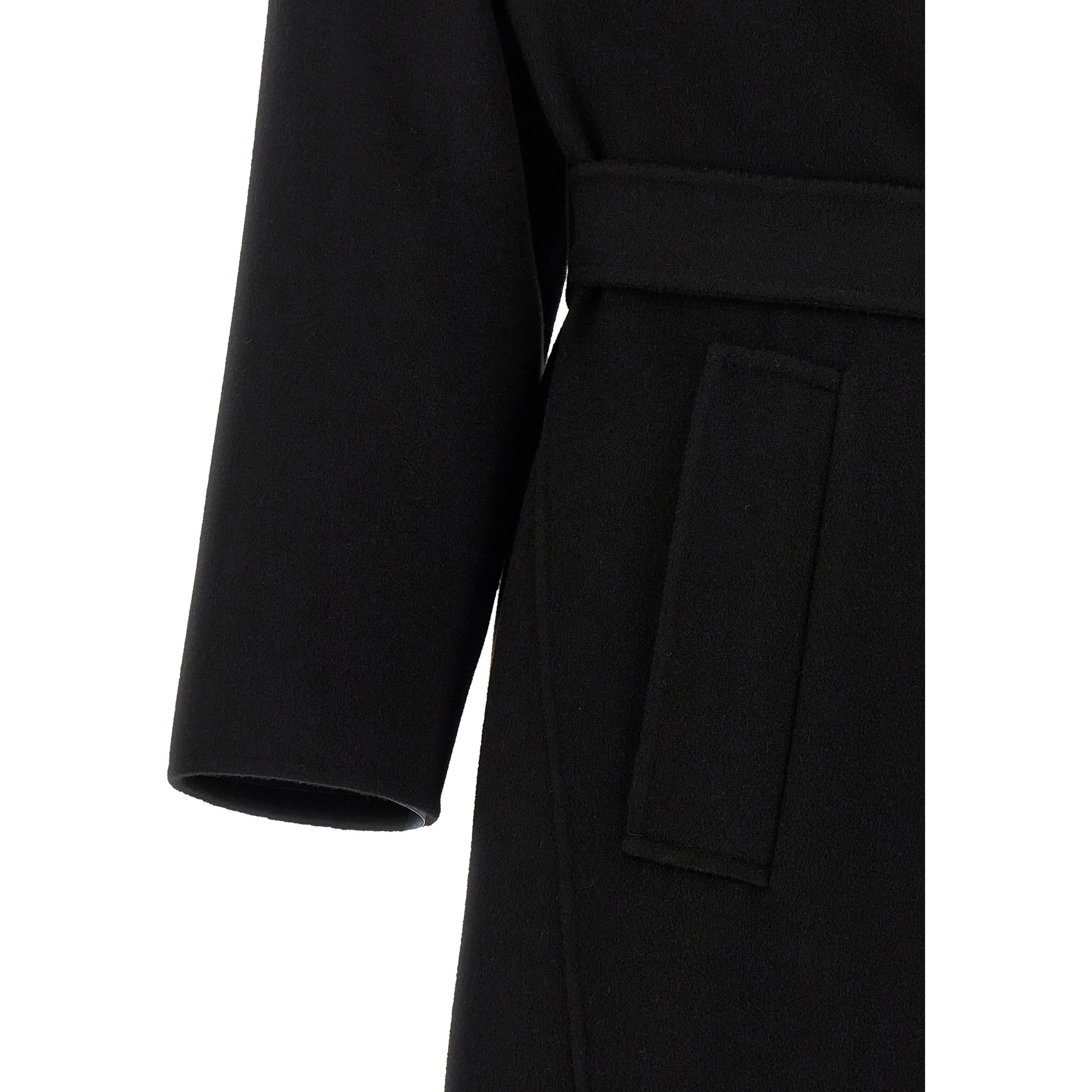 Black Virgin Wool Coat