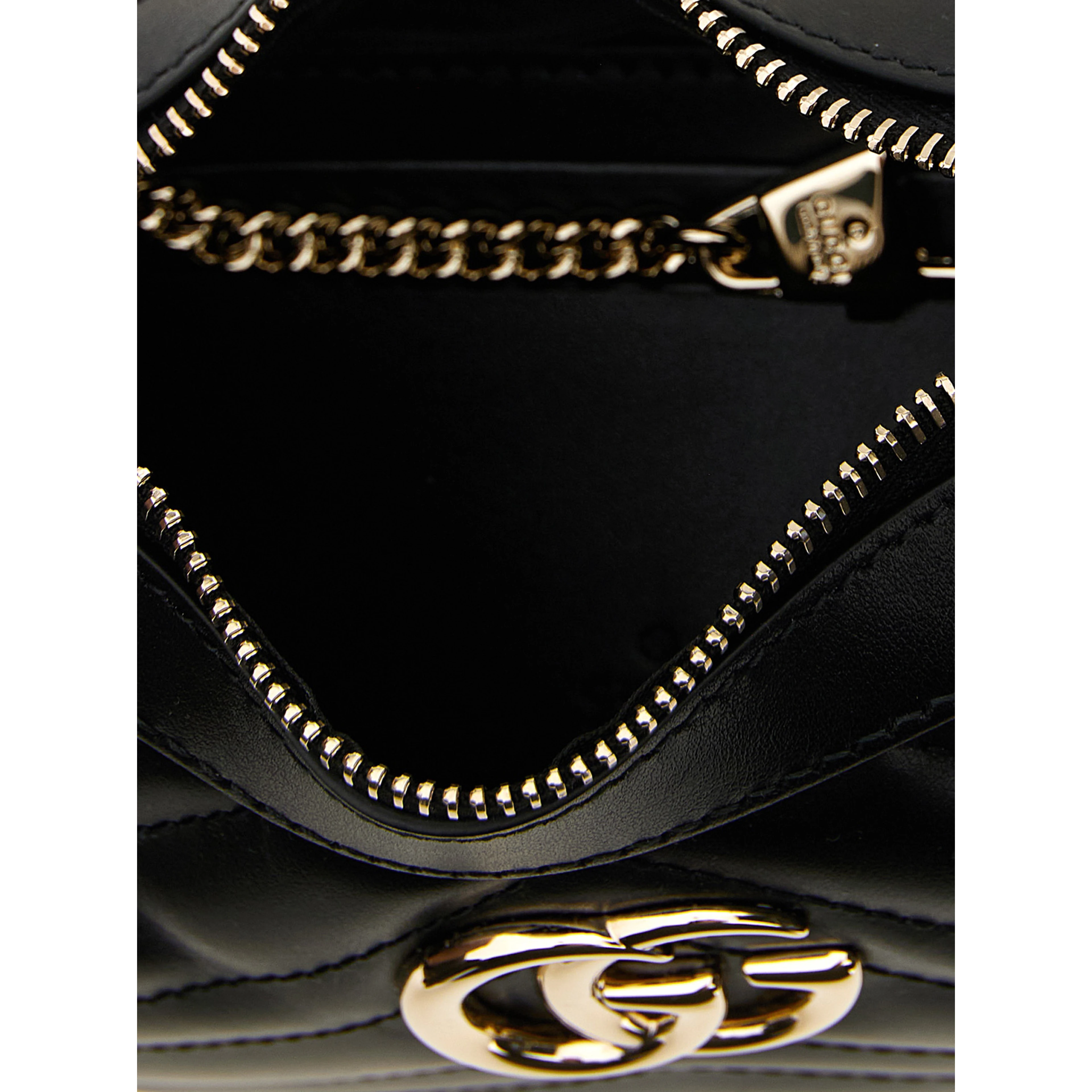 Black Calfskin Shoulder Bag