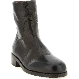 Brown Calfskin Ankle Boots