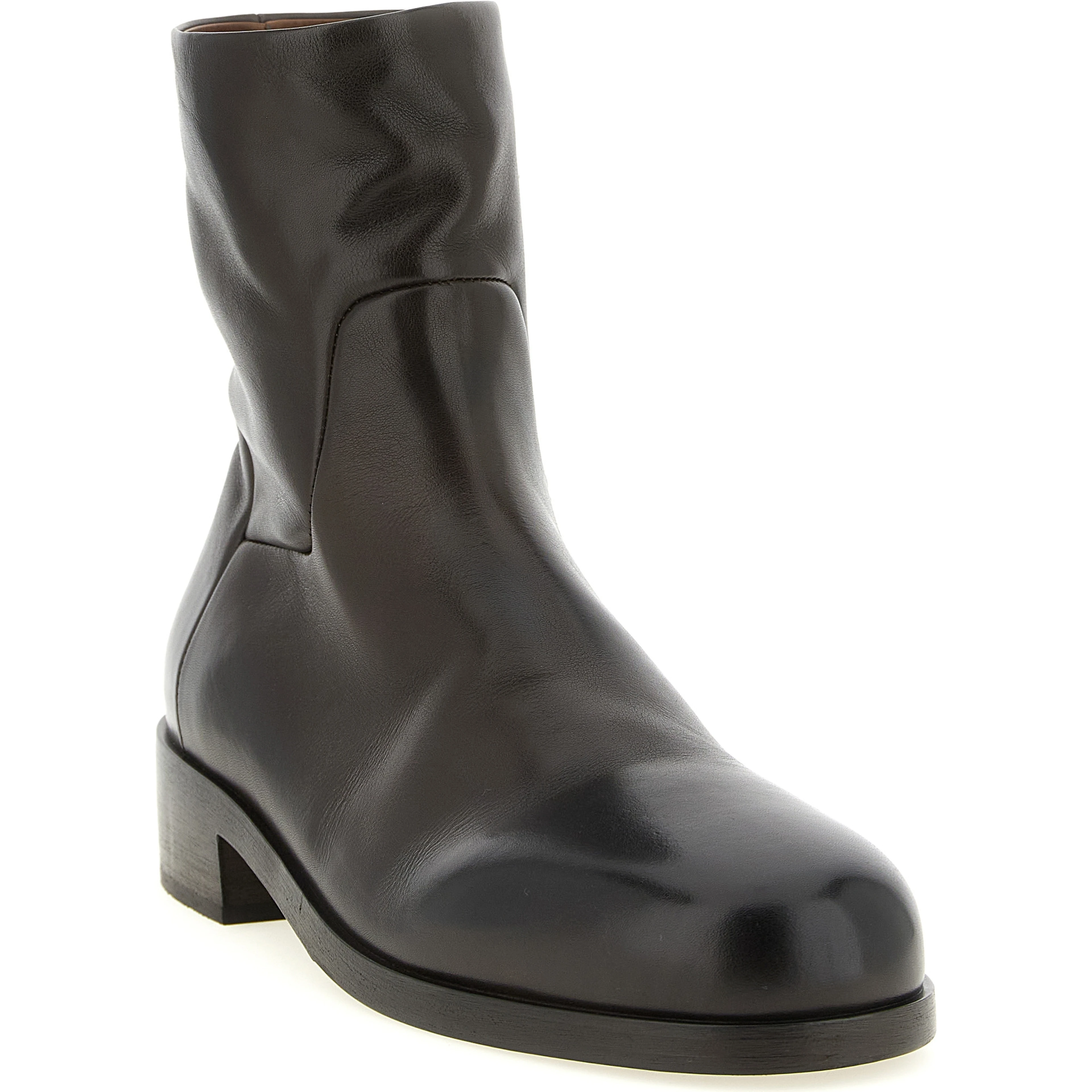 Brown Calfskin Ankle Boots