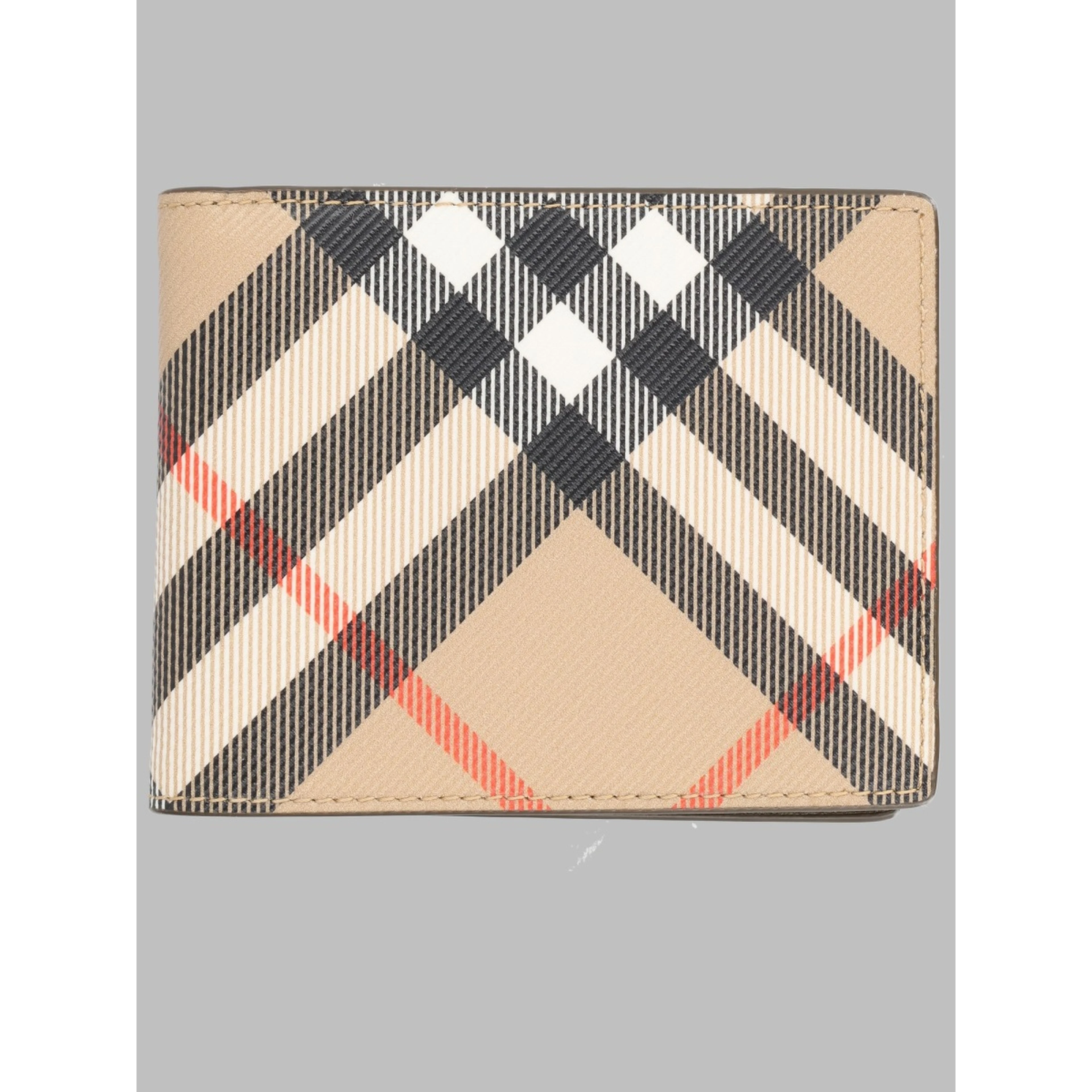 Portafoglio Bifold con Stampa Check