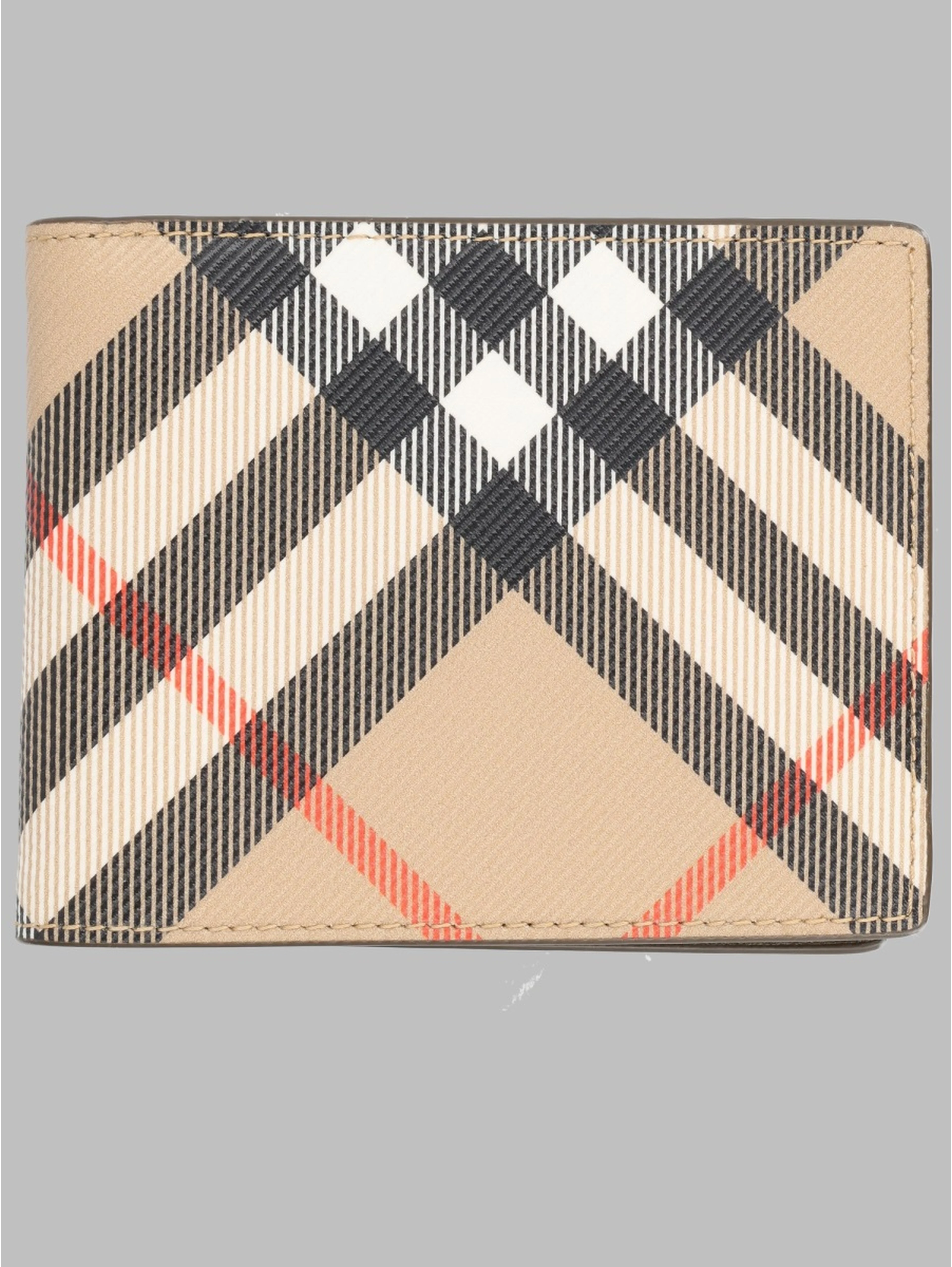 Portafoglio Bifold con Stampa Check