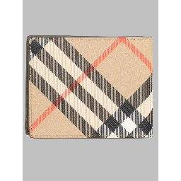 Portafoglio Bifold con Stampa Check