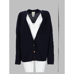 Cardigan In Lana Merino e Cashmere