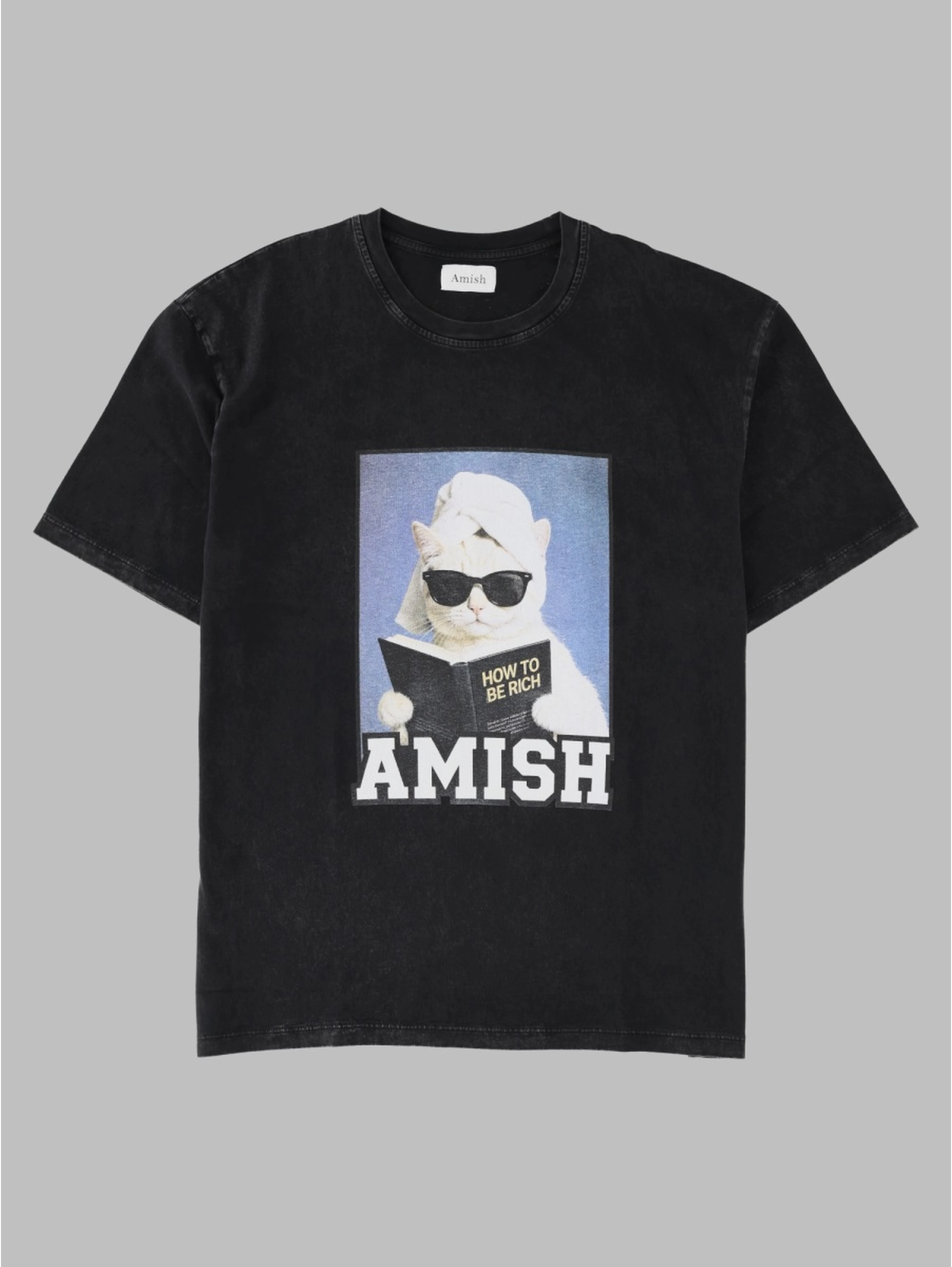 T-Shirt con Stampa "Rich Cat"