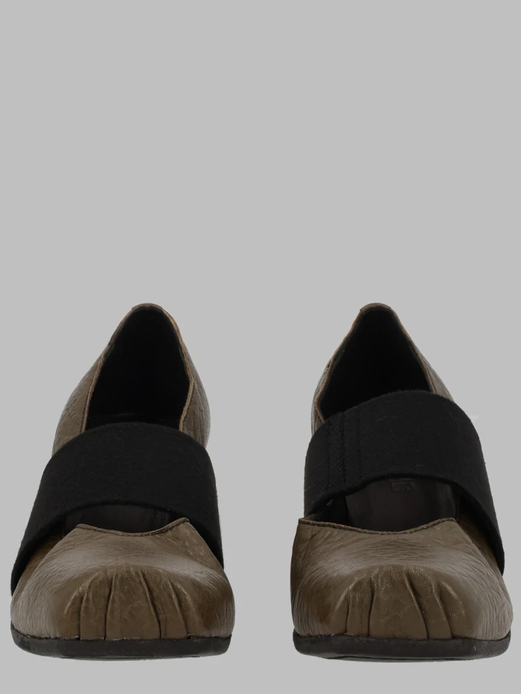 Ballerina In Pelle Con Fascia