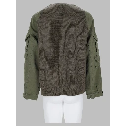 Maglia Cargo In Lana Con Inserti In Cotone