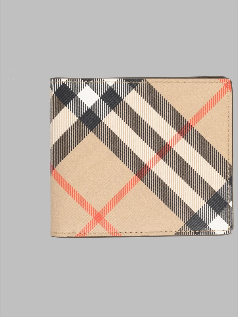 Portafoglio Bifold Con Stampa Check