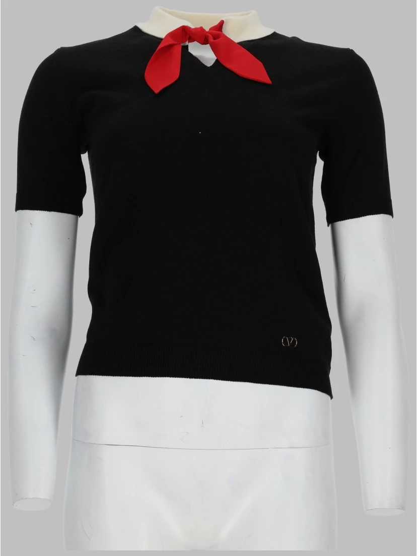 MAGLIA IN LANA CON FIOCCO