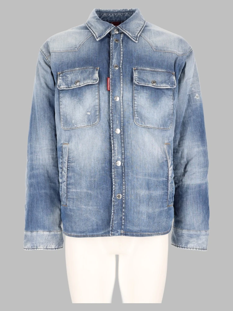 Camicia In Denim “Medium Perfecto Puffy”