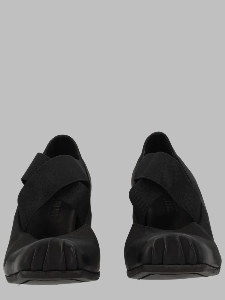Ballerina In Pelle Con Tacco Medio