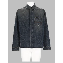 Camicia Slim Fit In Denim Di Cotone