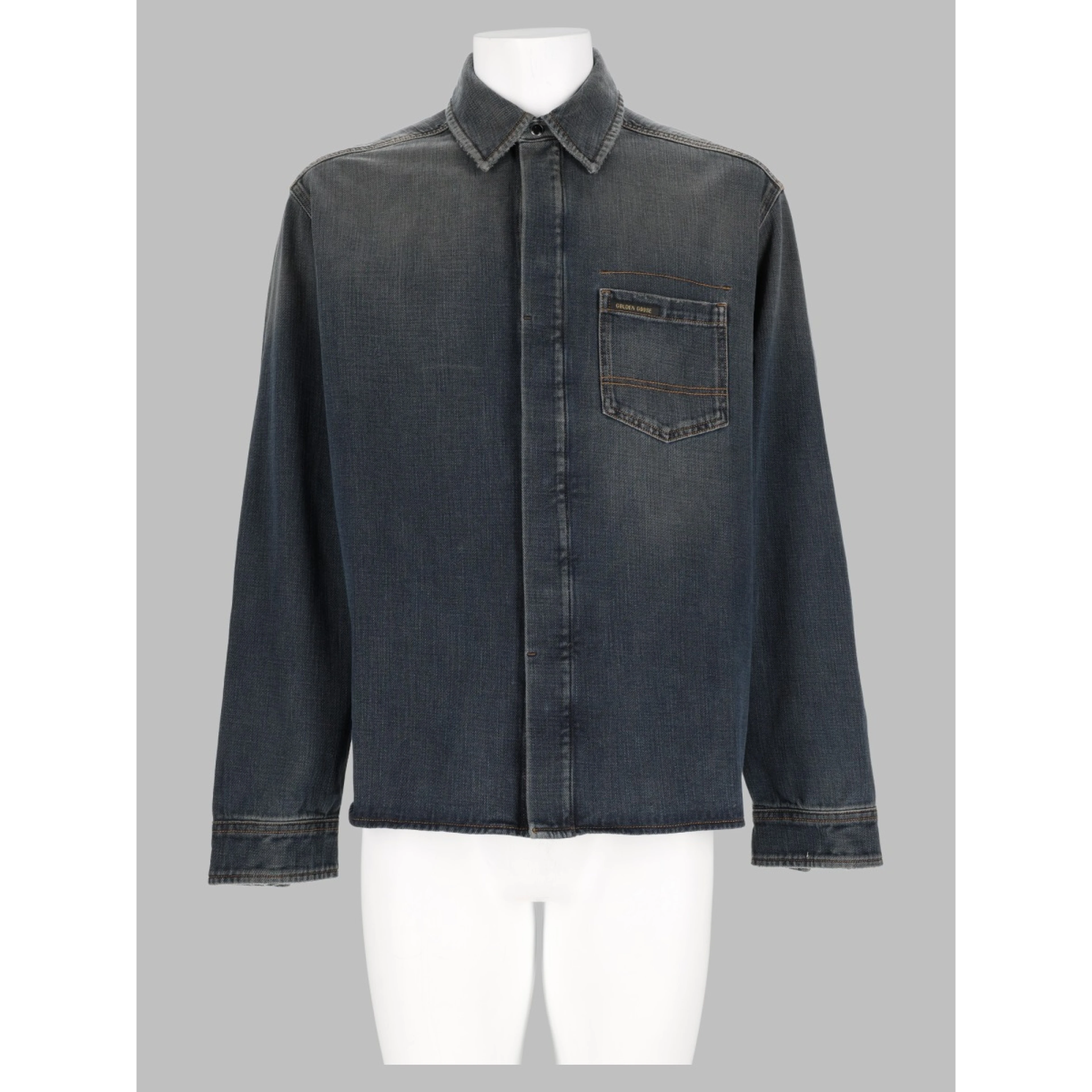 Camicia Slim Fit In Denim Di Cotone