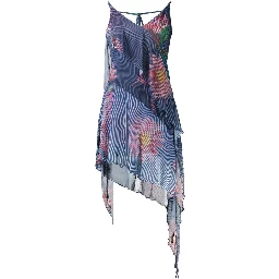 Blue Polyester Casual Dress
