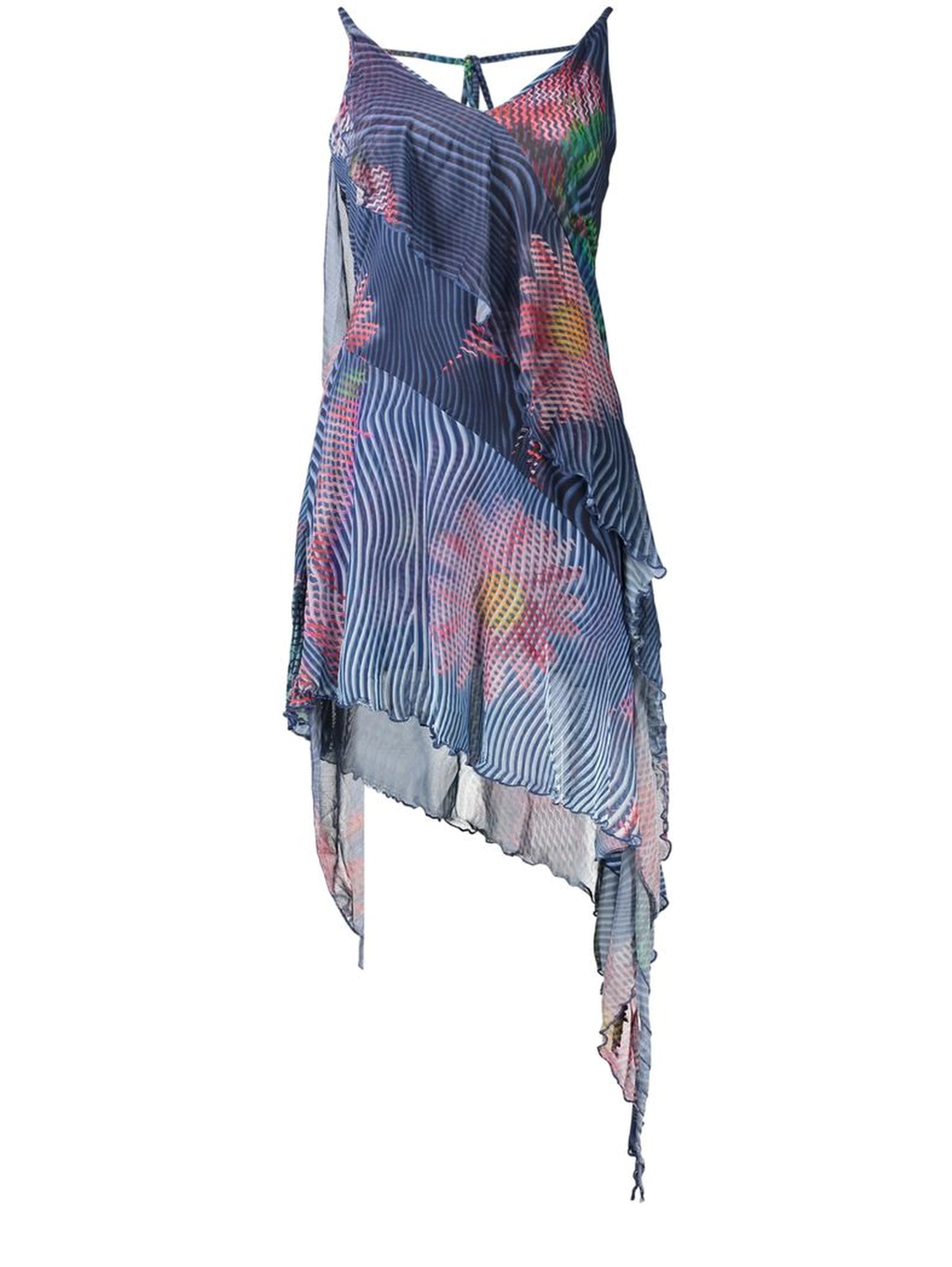 Blue Polyester Casual Dress