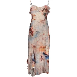Pink Polyester Casual Dress