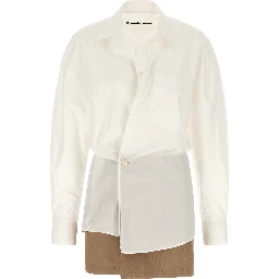 White Cotton Short Dress