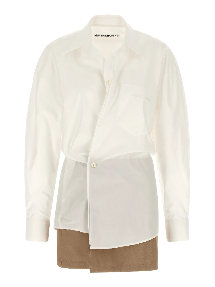 White Cotton Short Dress