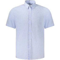 Blue Cotton Shortsleeve Shirt