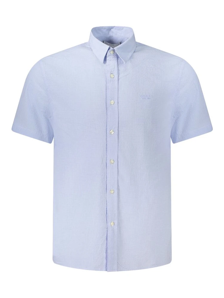 Blue Cotton Shortsleeve Shirt
