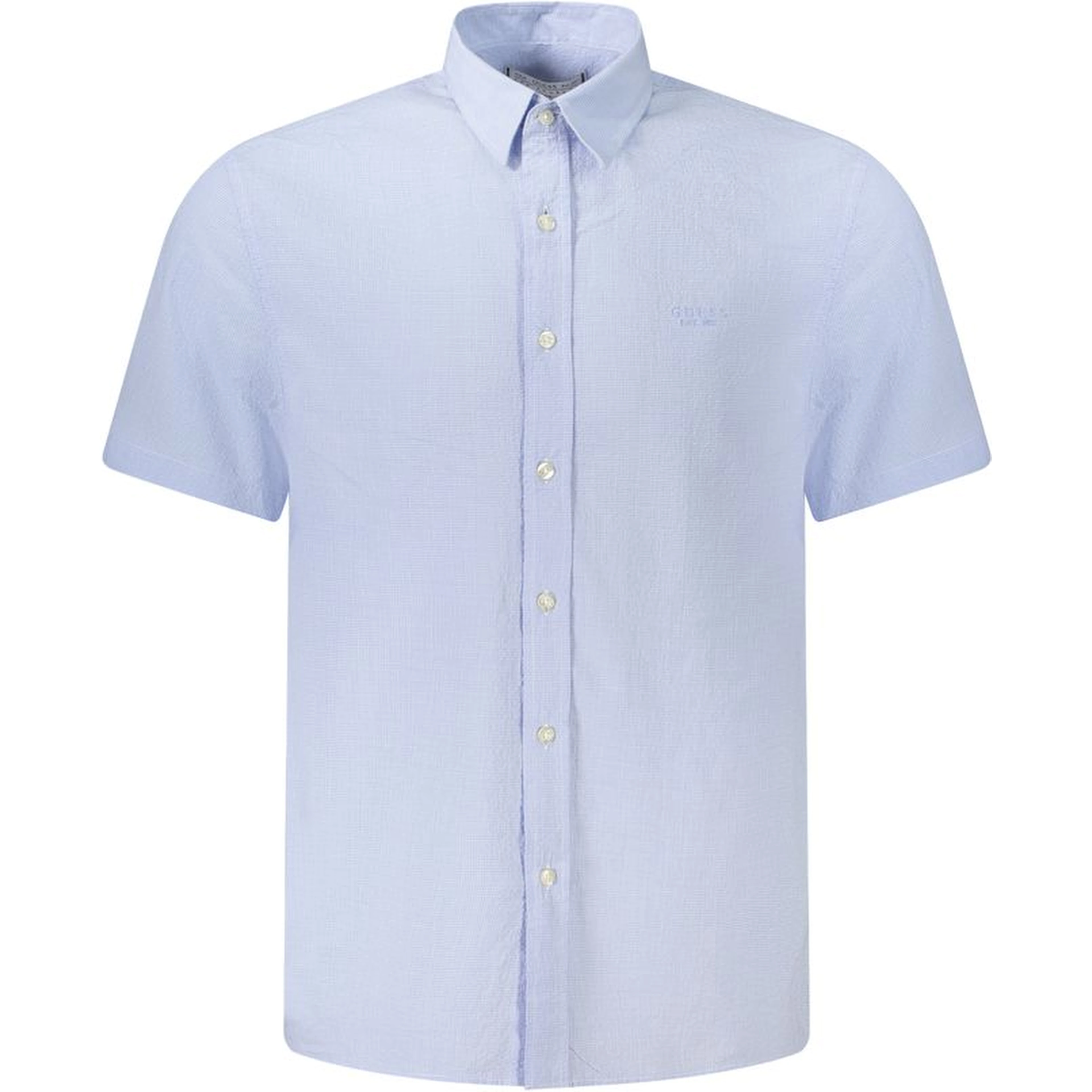 Blue Cotton Shortsleeve Shirt