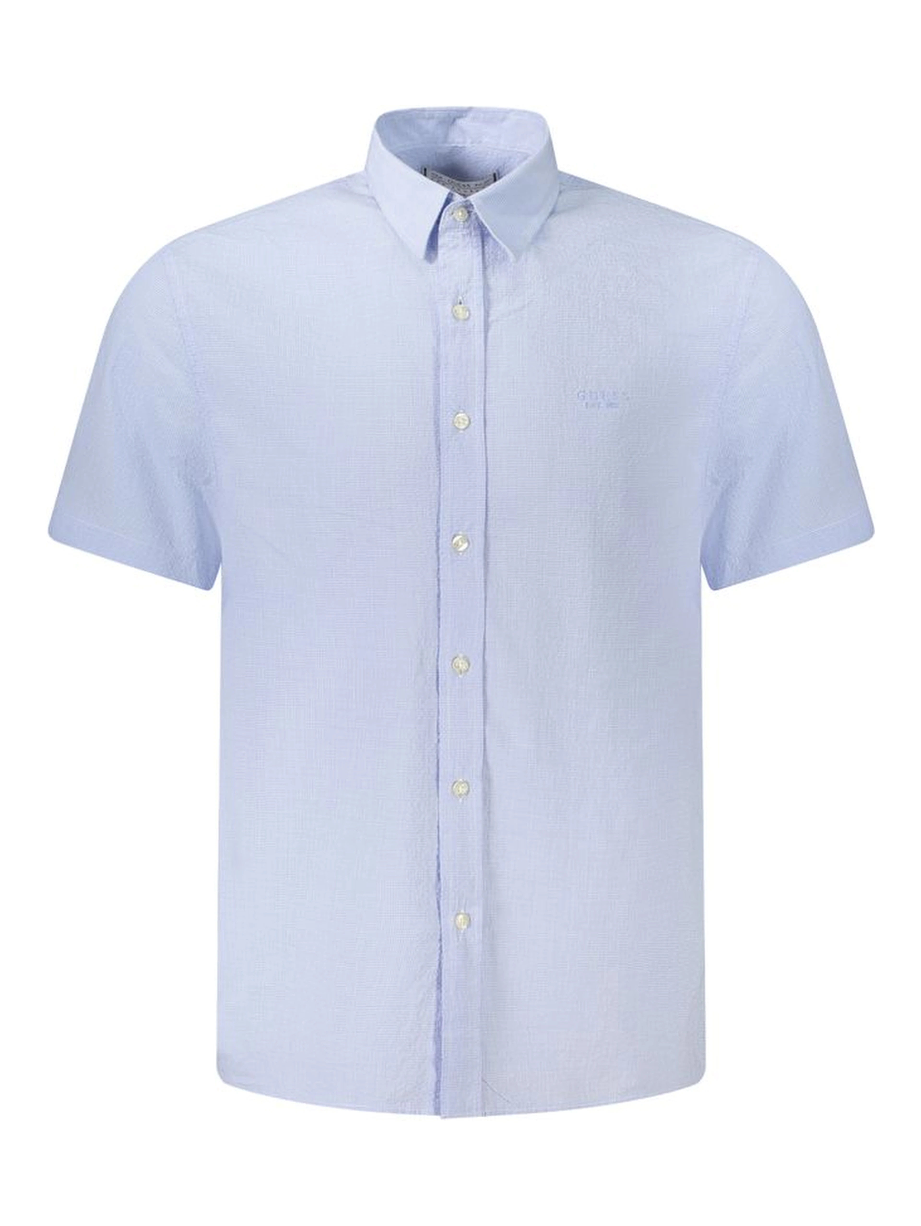 Blue Cotton Shortsleeve Shirt