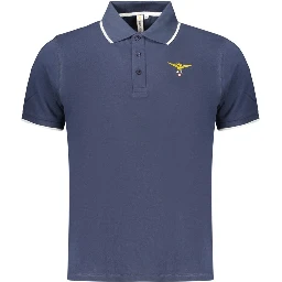 Blue Cotton Polo Shirt