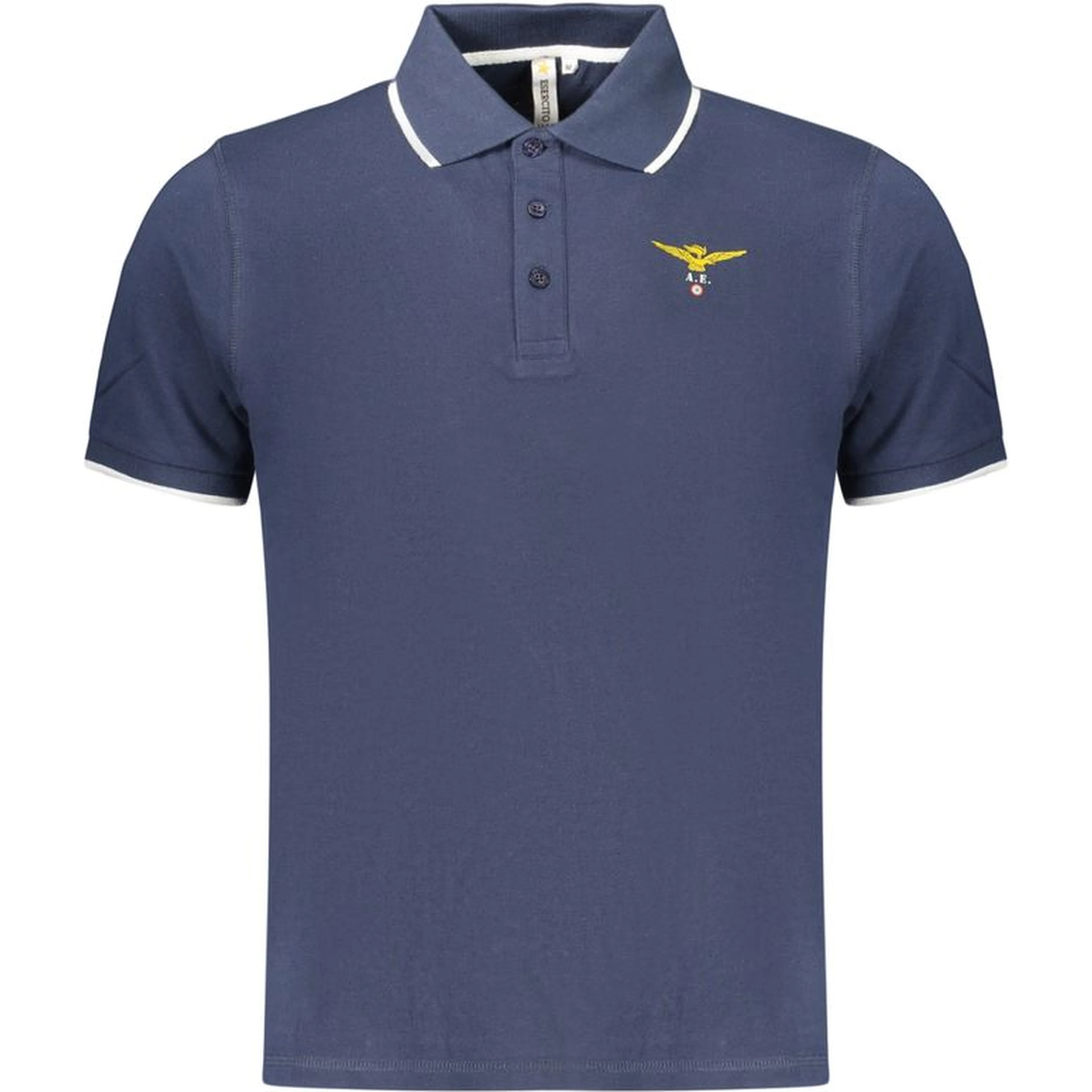 Blue Cotton Polo Shirt