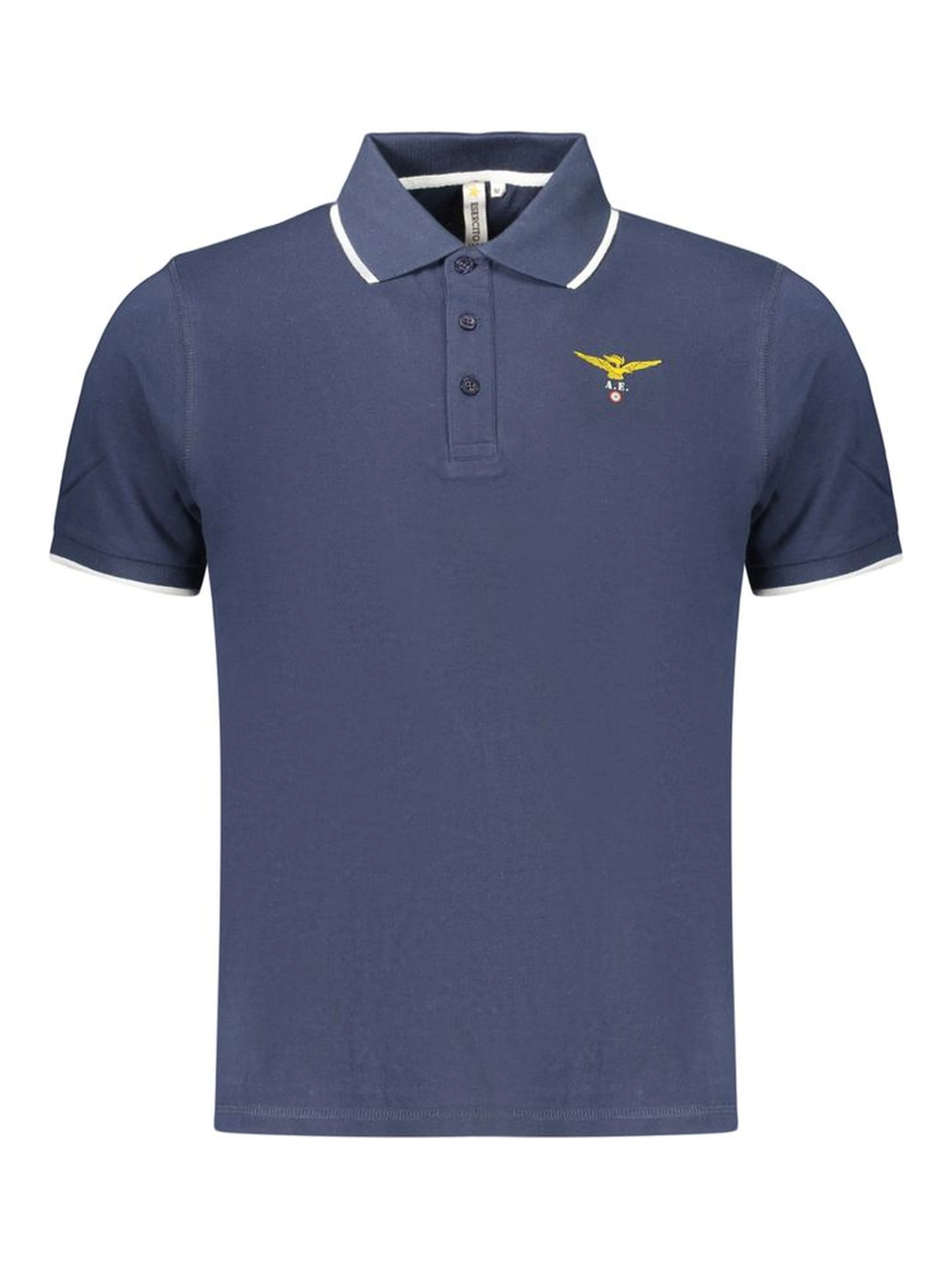 Blue Cotton Polo Shirt