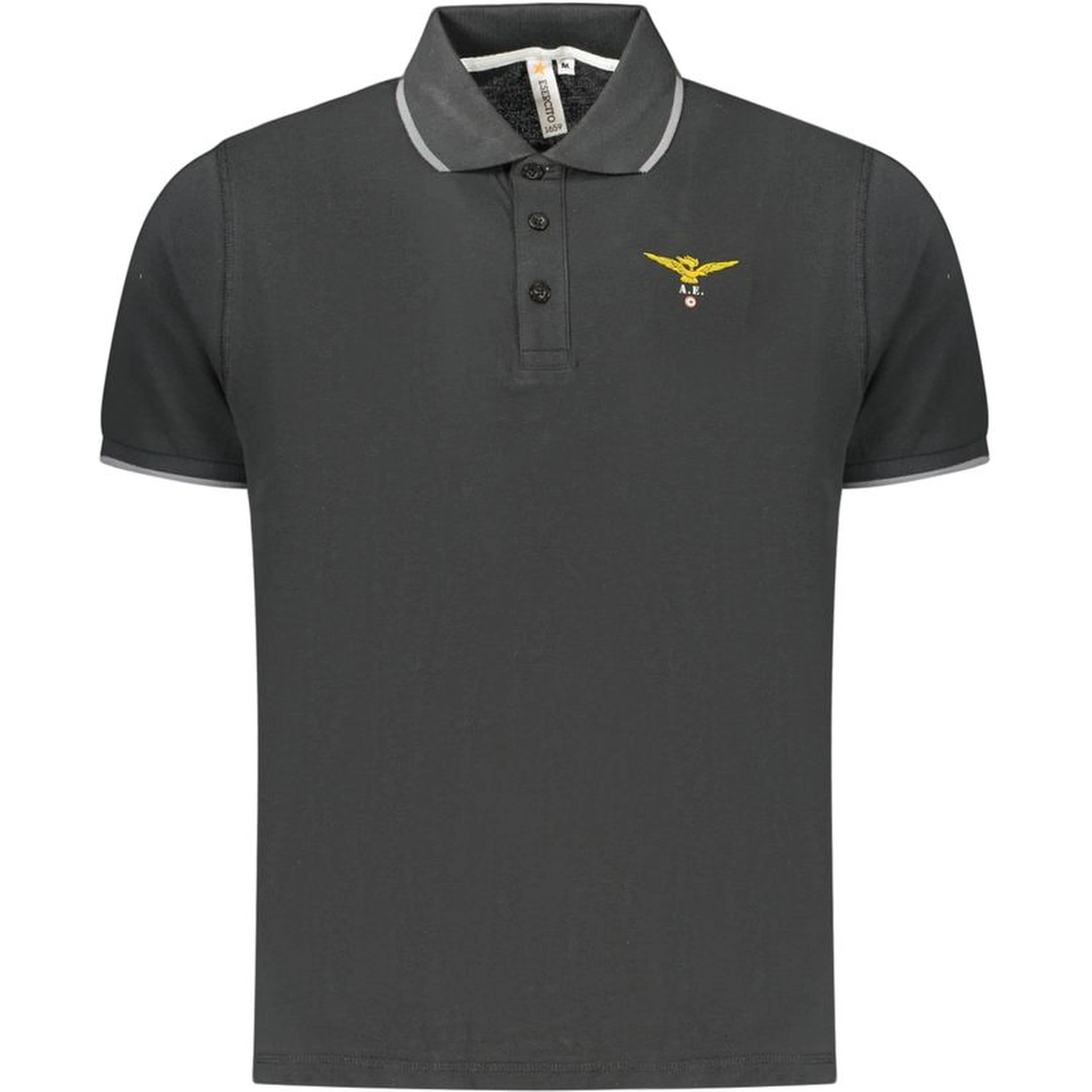 Black Cotton Polo Shirt