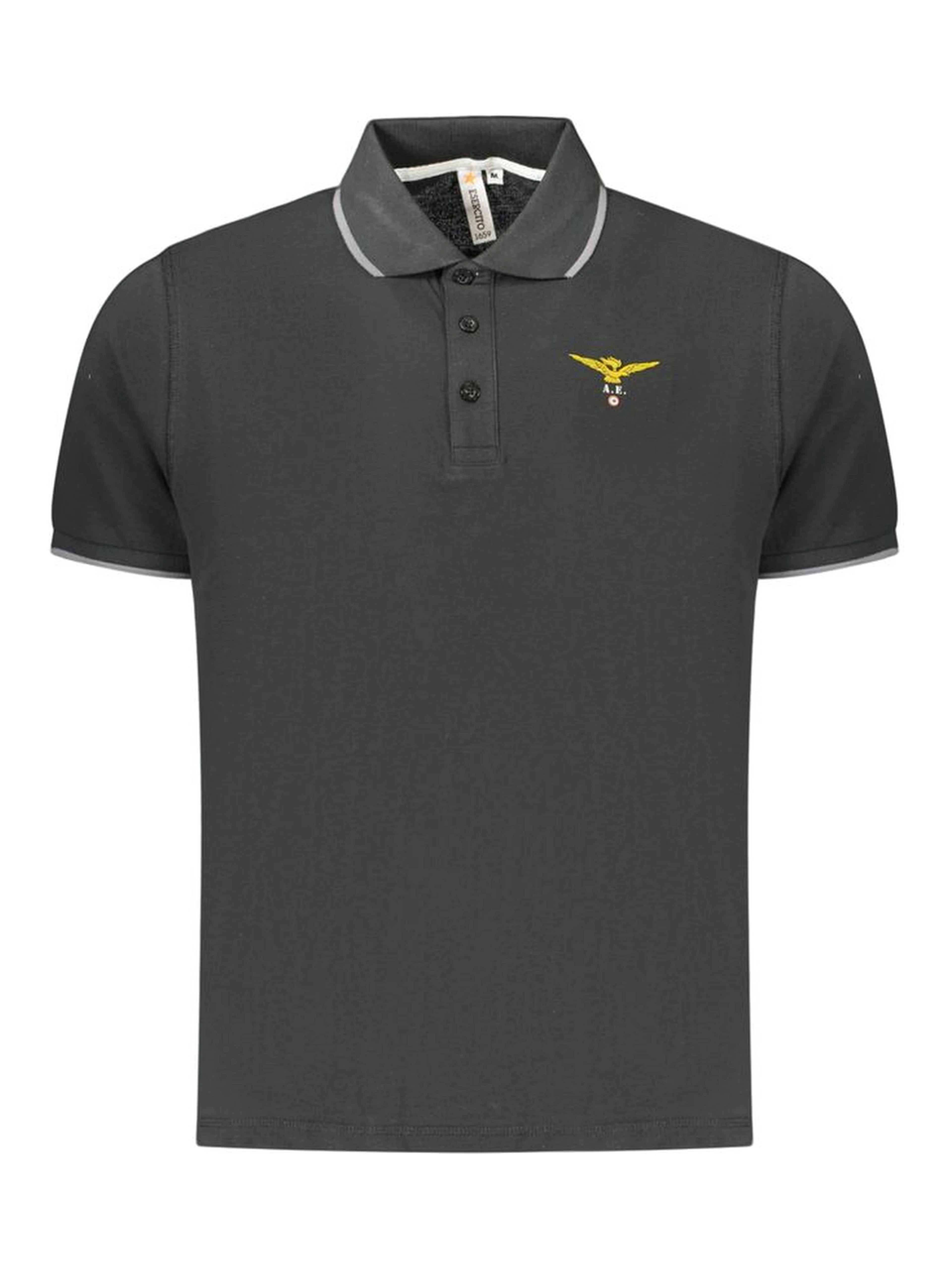 Black Cotton Polo Shirt