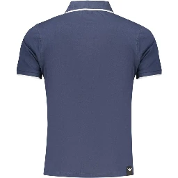 Blue Cotton Polo Shirt
