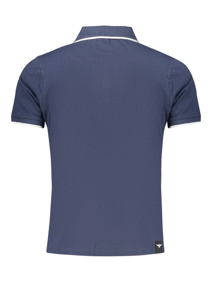 Blue Cotton Polo Shirt