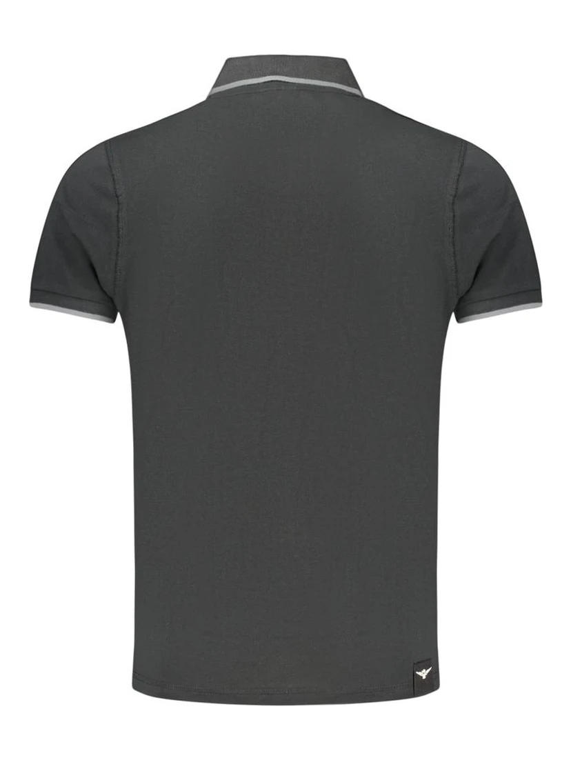 Black Cotton Polo Shirt