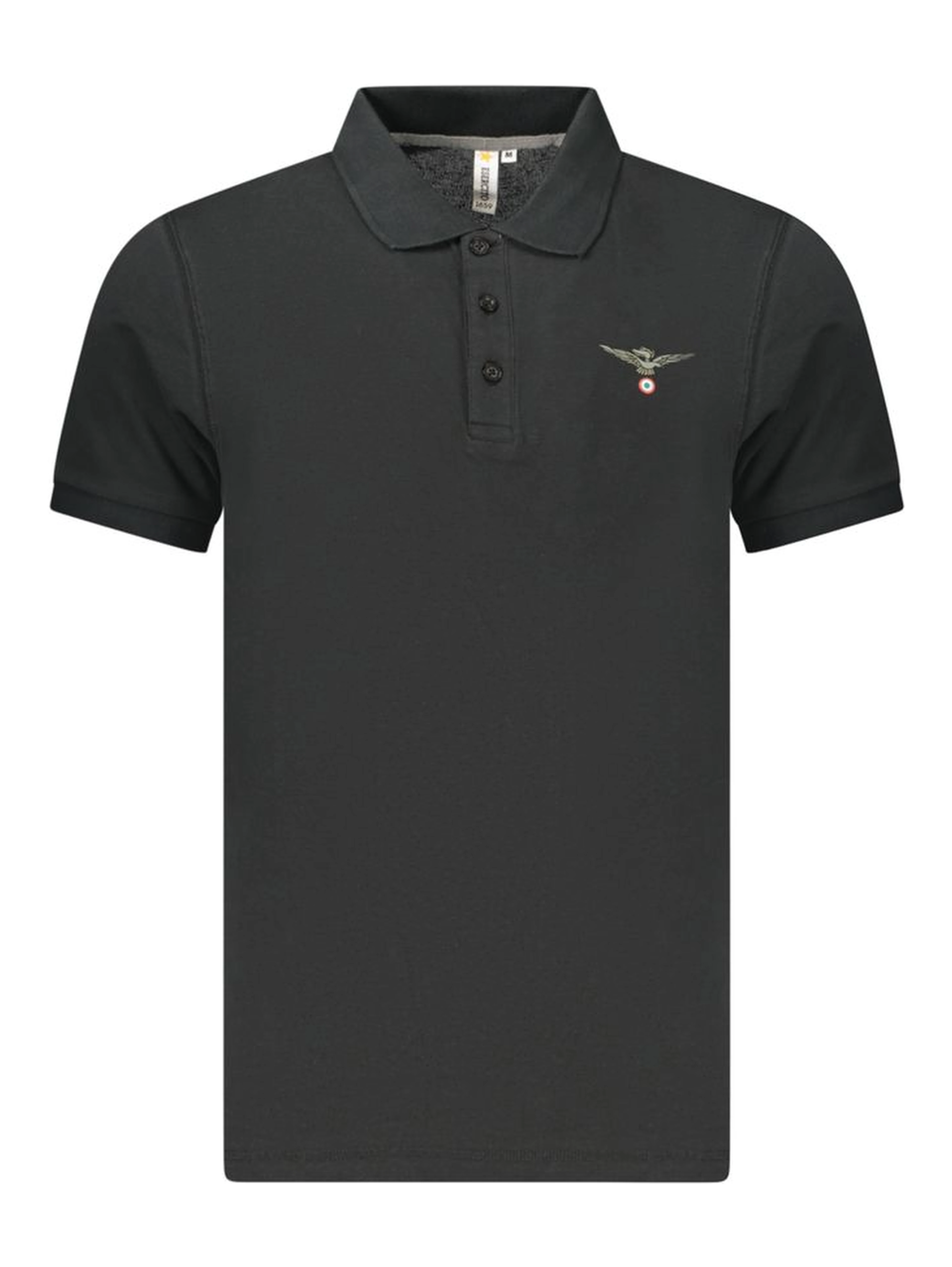 Black Cotton Polo Shirt