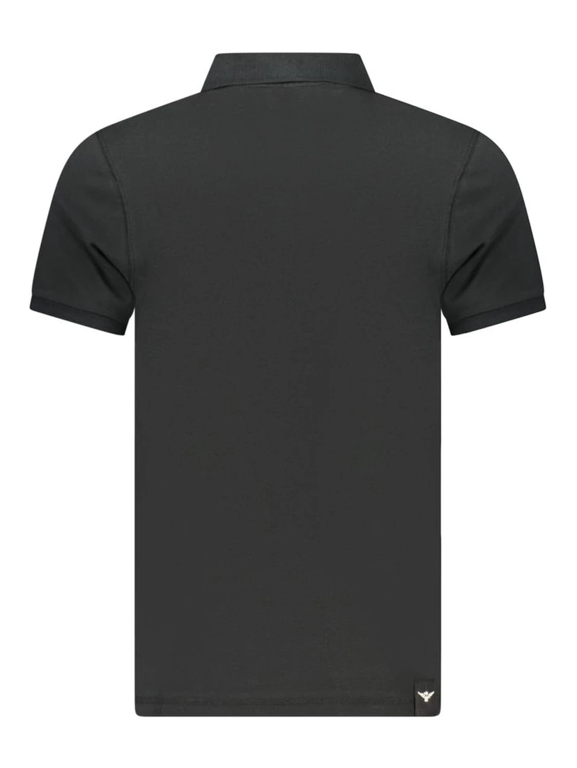 Black Cotton Polo Shirt