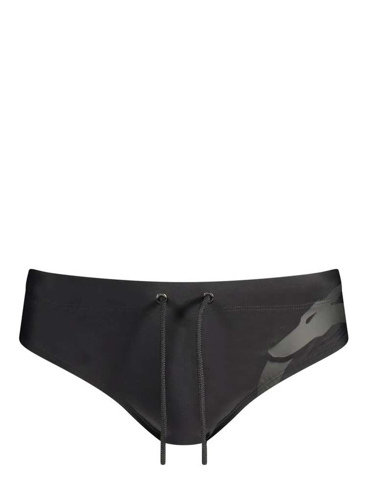 Black Elastane Swim Briefs