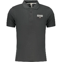 Black Cotton Polo Shirt