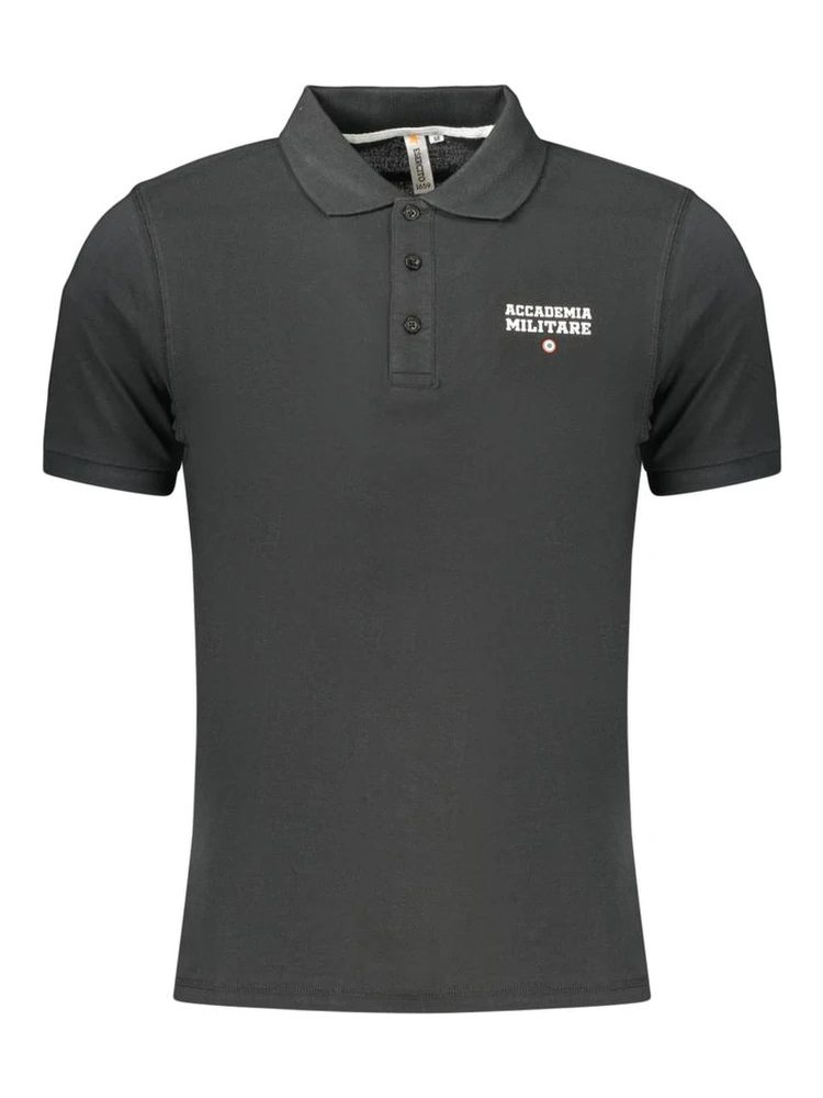 Black Cotton Polo Shirt